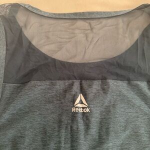Reebok Charcoal Mesh Panel Tank